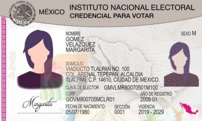INE credencial para votar 2019 frente