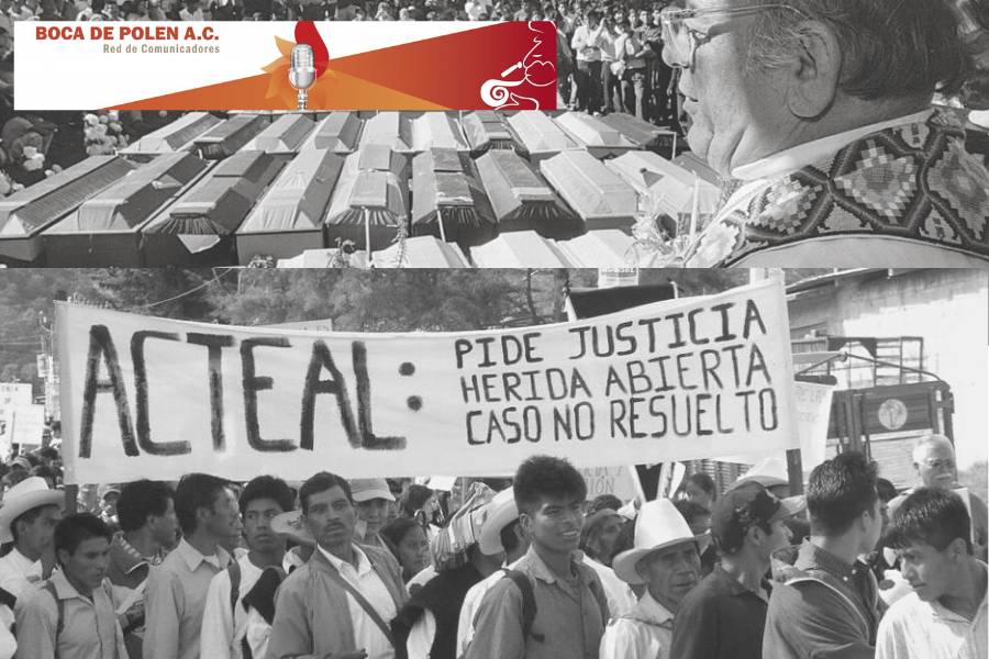 Boca de Polen 22 años denunciando públicamente la masacre de Acteal.