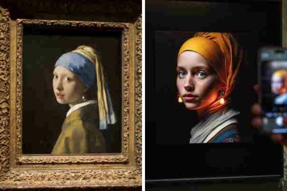 Exhiben en museo obra "La joven de la perla" creada con inteligencia - IMER Noticias