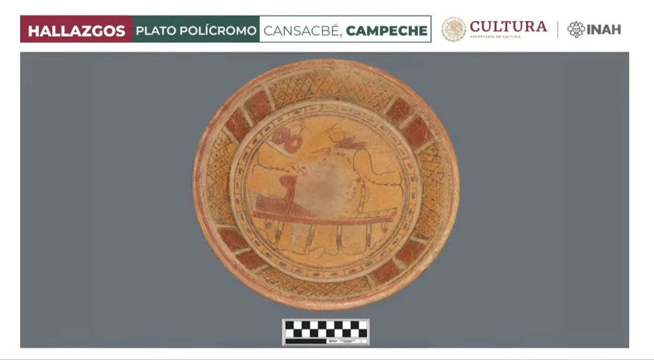 Campeche plato policromo