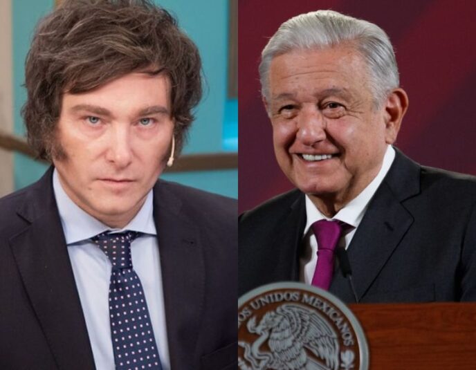 López Obrador y Javier Milei