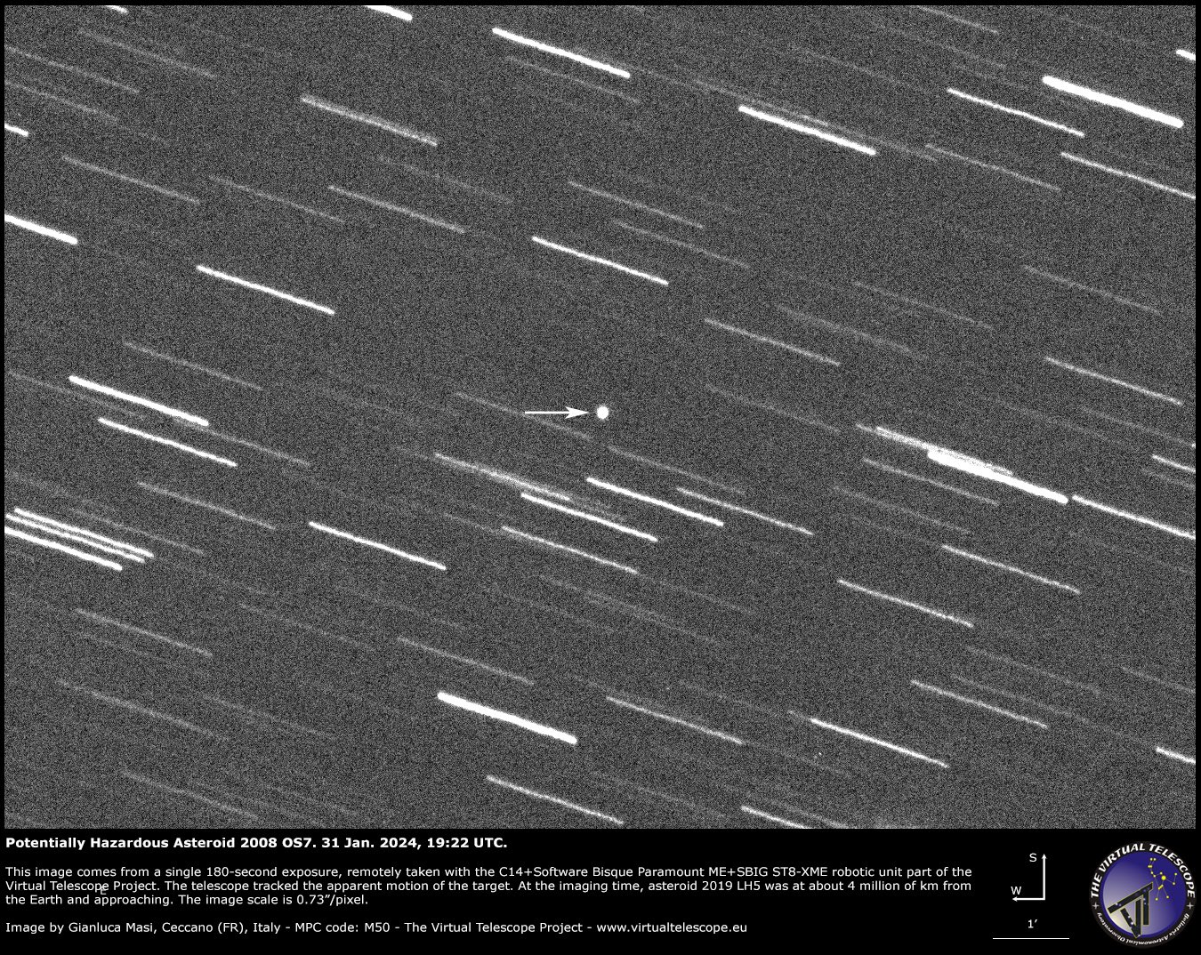Asteroide potencialmente peligroso cerca Tierra 2008 OS7 Asteroide potencialmente peligroso cerca Tierra 2008 OS7