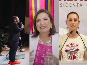 Máynez Xóchitl Sheinbaum 18 abril