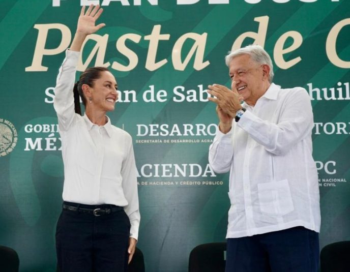Sheinbaum-AMLO-Pasta-Conchos Sheinbaum-AMLO-Pasta-Conchos
