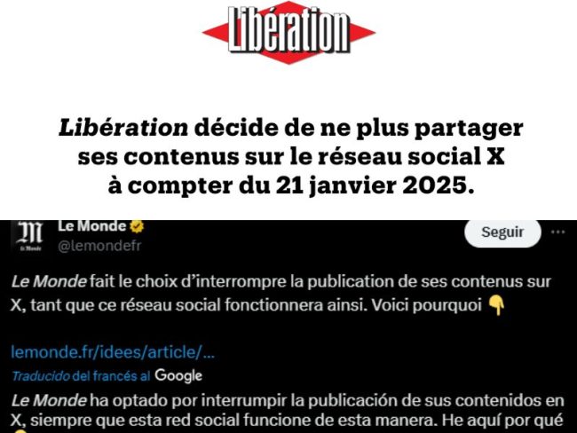 Le Monde, Libérationabandonan X pro Trump Musk