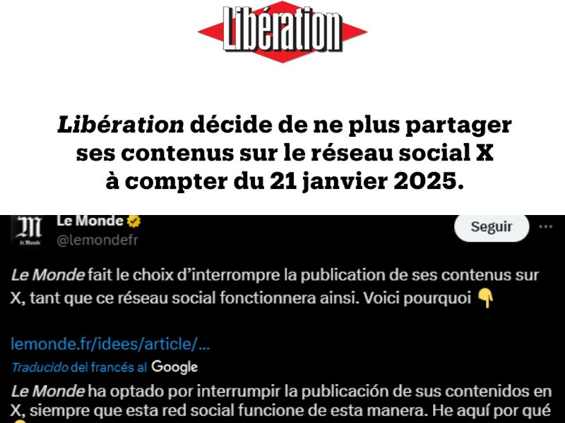 Le Monde, Libérationabandonan X pro Trump Musk