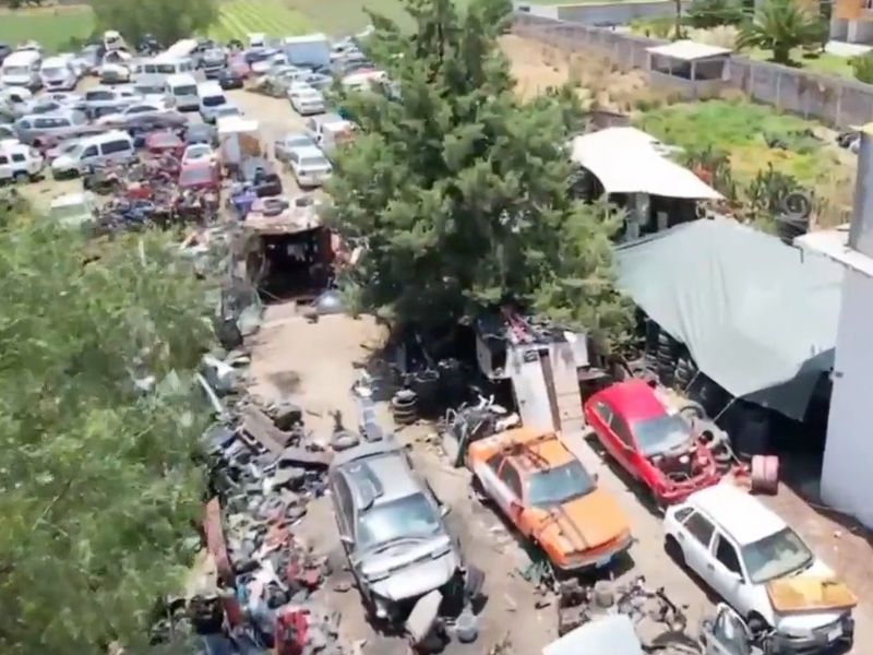 Autopartes vehículos robados 3 mil toneladas CDMX Edomex