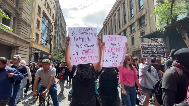 Marcha gentrificación CDMX