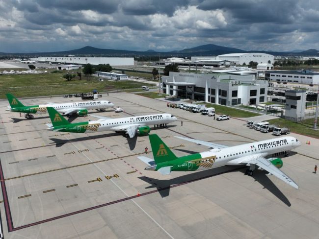 Mexicana de Aviación estrena avión Embraer E‑195 del AIFA a Tulum
