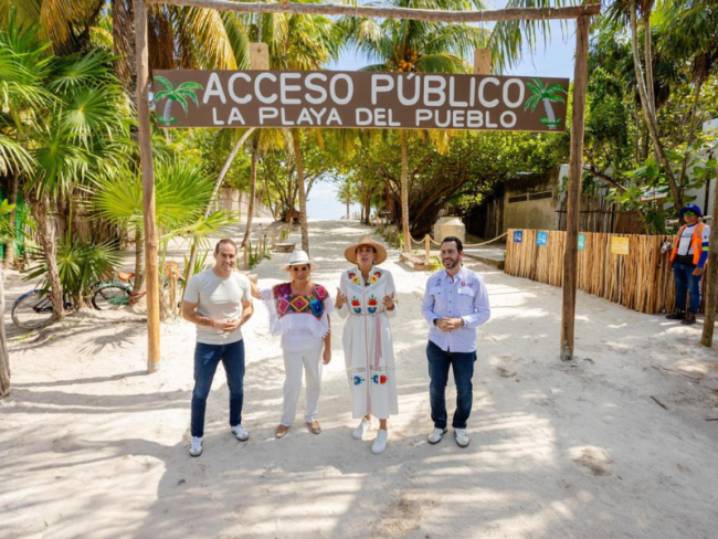 Gobierno abre nuevos accesos públicos a playas de Tulum: SECTUR Gobierno abre nuevos accesos públicos a playas de Tulum: SECTUR