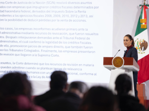 Sheinbaum responde a Salinas Pliego: “Si paga sus impuestos, se resuelve el asunto”