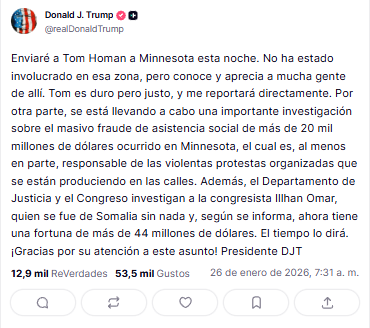 Trump anuncia que Tom Homan será enviado a la frontera