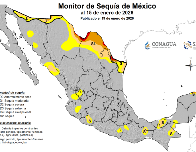 Disminuye sequía en México: más de 2 mil municipios libres de falta de agua