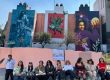 El encuentro internacional de arte público feminista reunió a cinco muralistas de México, Colombia, España, Brasil y Canadá.