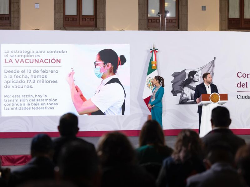 Secretaría de Salud reporta baja en casos de sarampión
