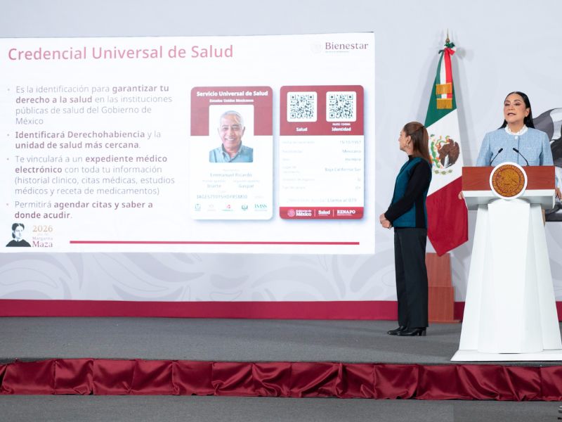 Sheinbaum anuncia credencialización universal de salud
