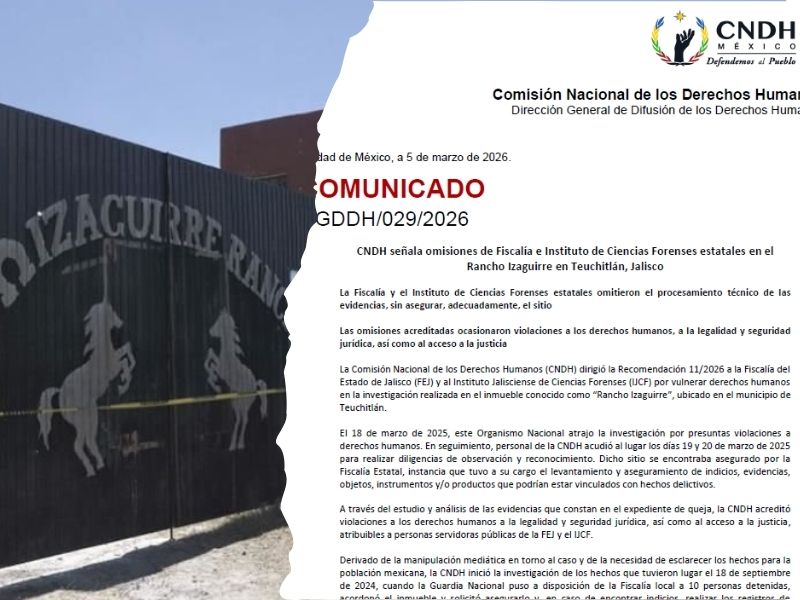 A un año del Rancho Izaguirre la CNDH