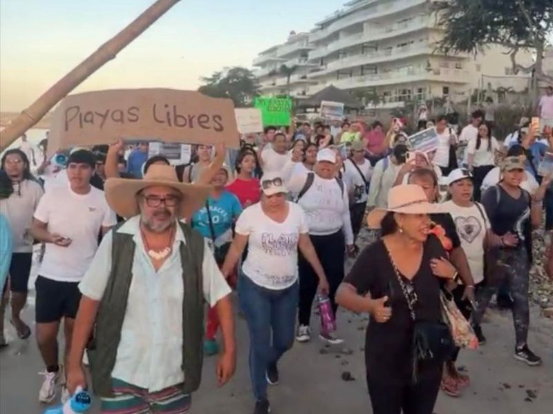 Protesta en Nayarit por obras en Playa Las Cocinas provoca bloqueos