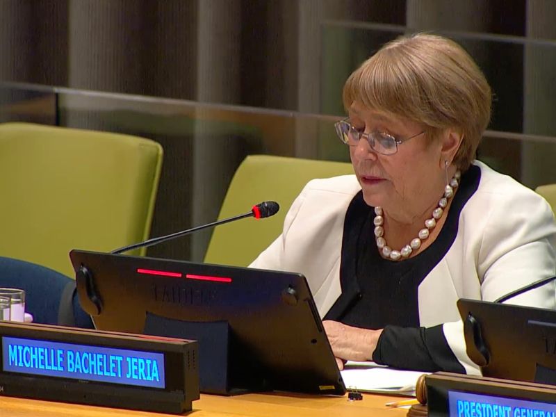 Michelle Bachelet presenta su candidatura para suceder a António Guterres