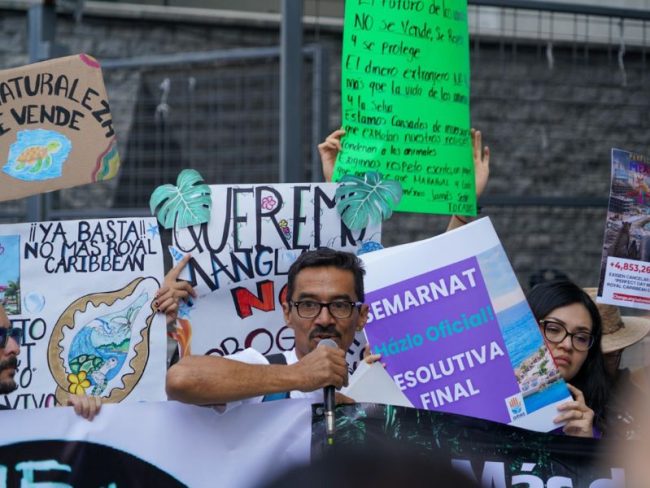 Protestas en defensa de Mahahual