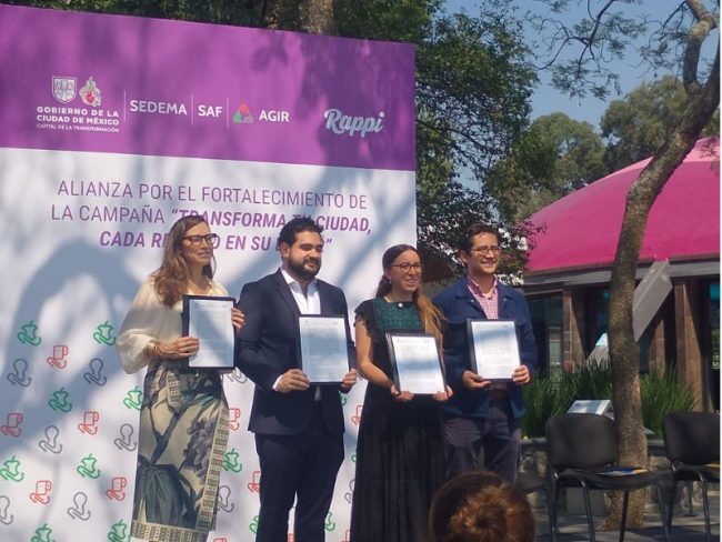 Ciudad de México y Rappi lanzaron una alianza para fortalecer la separación de residuos