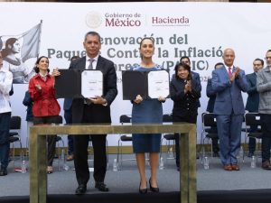 Claudia Sheinbaum renovó el PACIC con 32 proveedores para mantener en 910 pesos la canasta básica de 24 productos y contener la inflación en beneficio de las familias mexicanas.