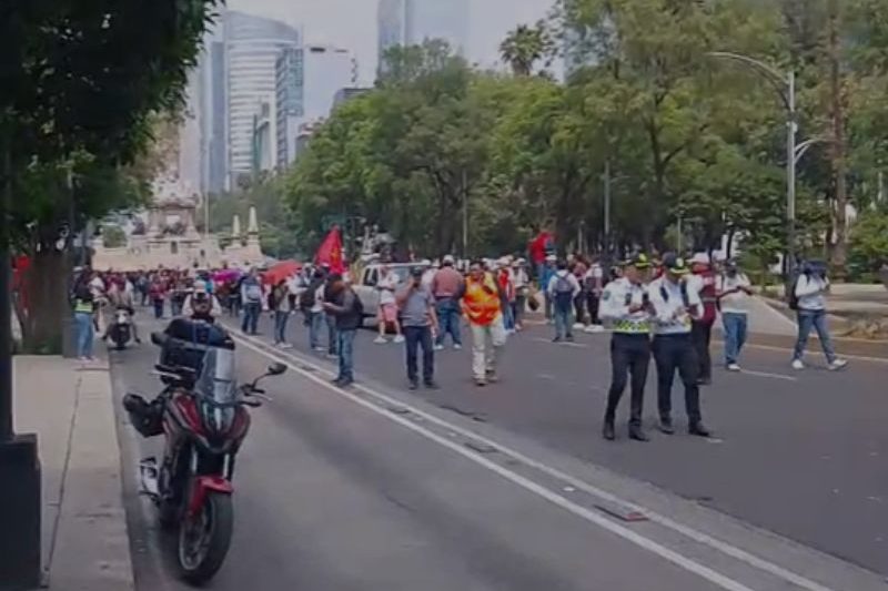 La CNTE marchó en la CDMX para exigir la abrogación de la Ley del ISSSTE