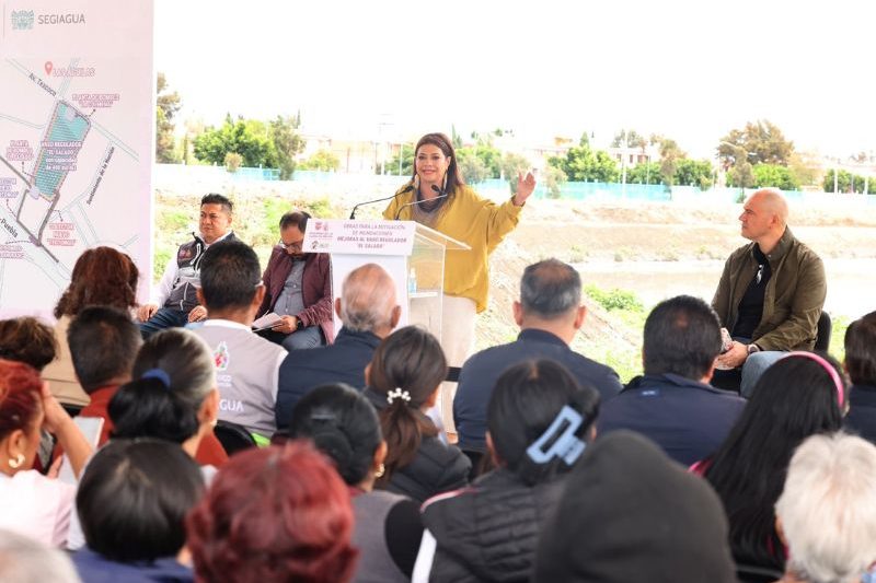 Clara Brugada presenta mejoras en el vaso regulador El Salado para reducir inundaciones en Iztapalapa Clara Brugada presenta mejoras en el vaso regulador El Salado para reducir inundaciones en Iztapalapa