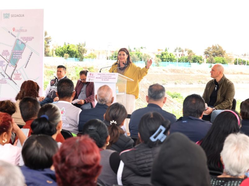 Clara Brugada presenta mejoras en el vaso regulador El Salado para reducir inundaciones en Iztapalapa Clara Brugada presenta mejoras en el vaso regulador El Salado para reducir inundaciones en Iztapalapa