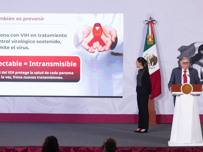 Salud presenta estrategia para eliminar la transmisión del VIH para 2030 con pruebas y tratamientos gratuitos. Además, IMSS e ISSSTE anunciaron nuevos resonadores magnéticos y camas hospitalarias para fortalecer los servicios de salud.