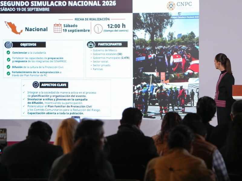 Mañanera Hoy Gobierno de México realizará el Segundo Simulacro Nacional 2026