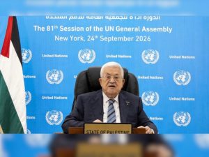 Mahmoud Abbasm presidente del Estado de Palestina, denunció ante la ONU la situación en Gaza